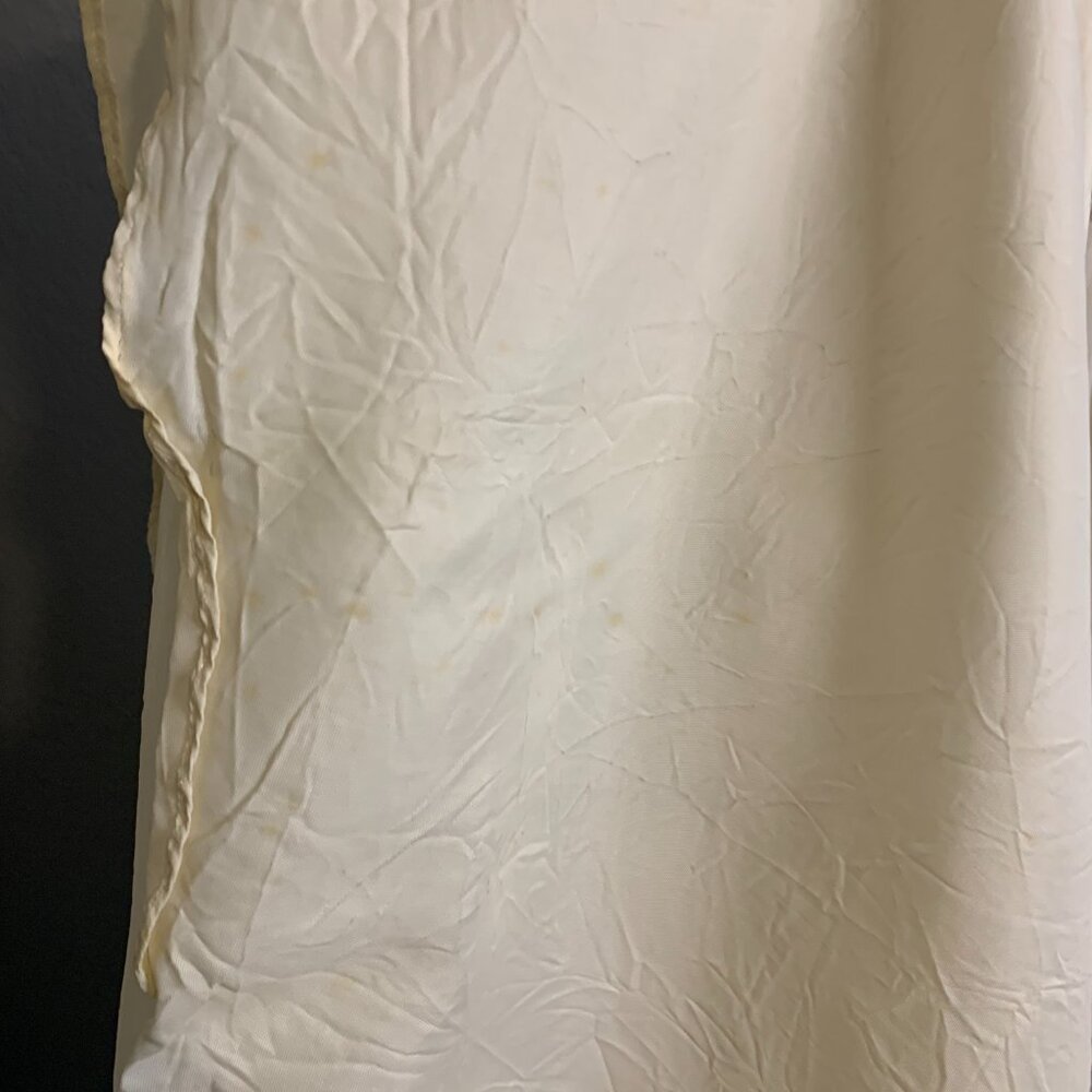1970s Vintage Jack Bryan Cream Chiffon & Sequin Maxi Party Dress READ - Picture 9 of 12